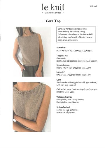 Billede af Cora top mønster
